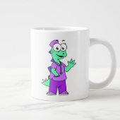 Illustration eines Stegosaurus-Krankenschwesters. Jumbo-Tasse (Rechts)