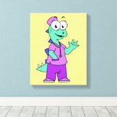 Illustration eines Stegosaurus-Krankenschwesters. Leinwanddruck (Insitu (Holzboden))