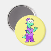 Illustration eines Stegosaurus-Krankenschwesters. Magnet (Vorderseite/Rückseite)