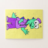 Illustration eines Stegosaurus-Krankenschwesters. Puzzle (Horizontal)