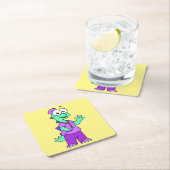 Illustration eines Stegosaurus-Krankenschwesters. Rechteckiger Pappuntersetzer (Vor Ort)