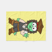 Illustration eines Stegosaurus-Pirates, Jack-Sparr Fleecedecke (Vorderseite (Horizontal))