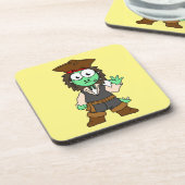 Illustration eines Stegosaurus-Pirates, Jack-Sparr Getränkeuntersetzer (Linke Seite)