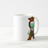 Illustration eines Stegosaurus-Pirates, Jack-Sparr Kaffeetasse (VorderseiteRechts)