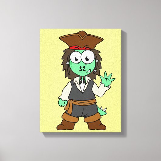 Illustration eines Stegosaurus-Pirates, Jack-Sparr Leinwanddruck (Vorderseite)