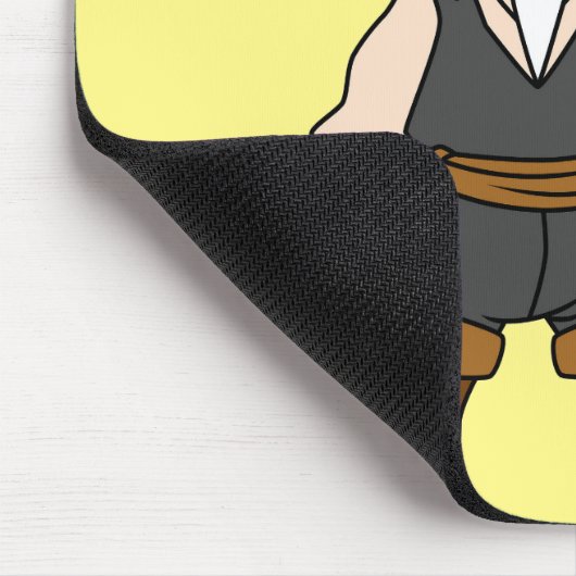 Illustration eines Stegosaurus-Pirates, Jack-Sparr Mousepad (Ecke)