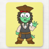 Illustration eines Stegosaurus-Pirates, Jack-Sparr Mousepad (Vorne)