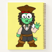 Illustration eines Stegosaurus-Pirates, Jack-Sparr Notizblock (Rückseite)