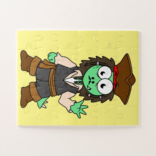 Illustration eines Stegosaurus-Pirates, Jack-Sparr Puzzle (Horizontal)