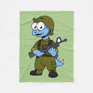 Illustration eines Stegosaurus Soldiers. Fleecedecke