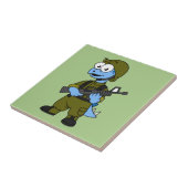 Illustration eines Stegosaurus Soldiers. Fliese (Seite)