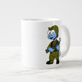 Illustration eines Stegosaurus Soldiers. Jumbo-Tasse (Vorderseite Rechts)