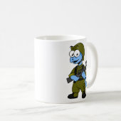 Illustration eines Stegosaurus Soldiers. Kaffeetasse (VorderseiteRechts)