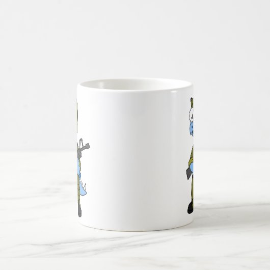 Illustration eines Stegosaurus Soldiers. Kaffeetasse (Mittel)