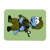 Illustration eines Stegosaurus Soldiers. Magnet (Horizontal)