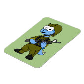 Illustration eines Stegosaurus Soldiers. Magnet (Linke Seite)