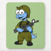 Illustration eines Stegosaurus Soldiers. Mousepad (Vorne)