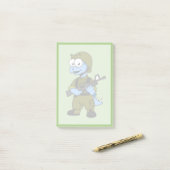 Illustration eines Stegosaurus Soldiers. Post-it Klebezettel (Auf Schreibtisch)