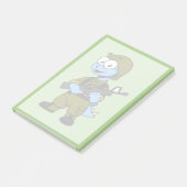 Illustration eines Stegosaurus Soldiers. Post-it Klebezettel (angewinkelt)