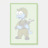 Illustration eines Stegosaurus Soldiers. Post-it Klebezettel (Vorderseite)