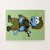 Illustration eines Stegosaurus Soldiers. Puzzle (Horizontal)