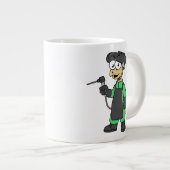 Illustration eines Stegosaurus Welders. Jumbo-Tasse (Vorderseite Rechts)