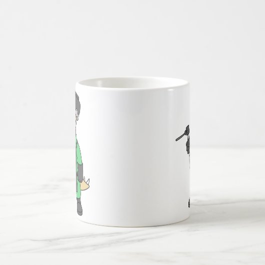 Illustration eines Stegosaurus Welders. Kaffeetasse (Mittel)