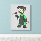 Illustration eines Stegosaurus Welders. Leinwanddruck (Insitu (Holzboden))