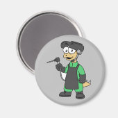 Illustration eines Stegosaurus Welders. Magnet (Vorderseite/Rückseite)