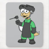 Illustration eines Stegosaurus Welders. Mousepad (Vorne)