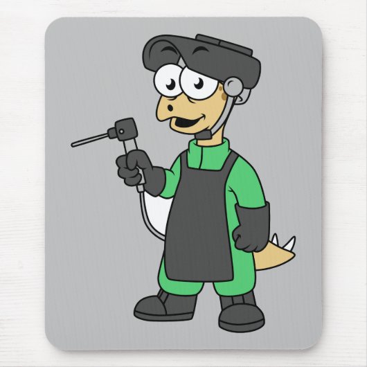Illustration eines Stegosaurus Welders. Mousepad (Vorne)