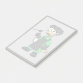 Illustration eines Stegosaurus Welders. Post-it Klebezettel (angewinkelt)