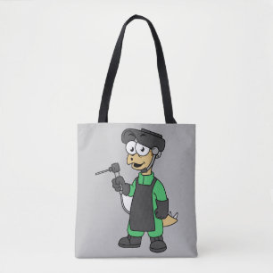Illustration eines Stegosaurus Welders. Tasche