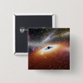 Illustration eines supermassiven schwarzen Lochs Button (Vorne & Hinten)