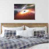 Illustration eines supermassiven schwarzen Lochs Leinwanddruck (Insitu (Schlafzimmer))
