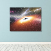 Illustration eines supermassiven schwarzen Lochs Leinwanddruck (Insitu (Holzboden))