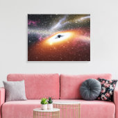Illustration eines supermassiven schwarzen Lochs Leinwanddruck (Insitu (Wohnzimmer))