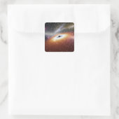 Illustration eines supermassiven schwarzen Lochs Quadratischer Aufkleber (Tasche)