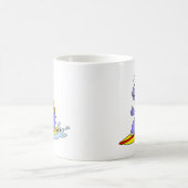 Illustration eines surfenden Spinosauriers. Kaffeetasse (Mittel)