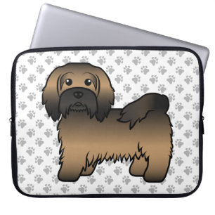 Illustration eines süßen Cartoon-Hundes mit Havane Laptopschutzhülle