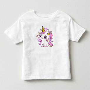 Illustration eines süßen Einhorns im Kawaii-Stil Kleinkind T-shirt