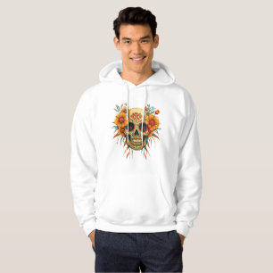 Illustration eines Totenfest-Schädels Hoodie