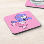 Illustration eines Triceratops Ballet Tänzers. Getränkeuntersetzer (Linke Seite)