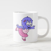 Illustration eines Triceratops Ballet Tänzers. Jumbo-Tasse (Rechts)
