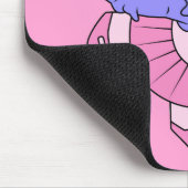 Illustration eines Triceratops Ballet Tänzers. Mousepad (Ecke)