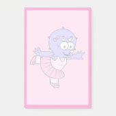 Illustration eines Triceratops Ballet Tänzers. Post-it Klebezettel (Vorderseite)