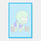 Illustration eines Triceratops, der Gewichte hebt. Post-it Klebezettel (Vorderseite)