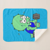 Illustration eines Triceratops, der Gewichte hebt. Sherpadecke (Vorderseite (Horizontal))