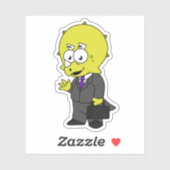 Illustration eines Triceratops Geschäftsmann. Aufkleber (Blatt)