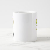 Illustration eines Triceratops Geschäftsmann. Jumbo-Tasse (Vorderseite)